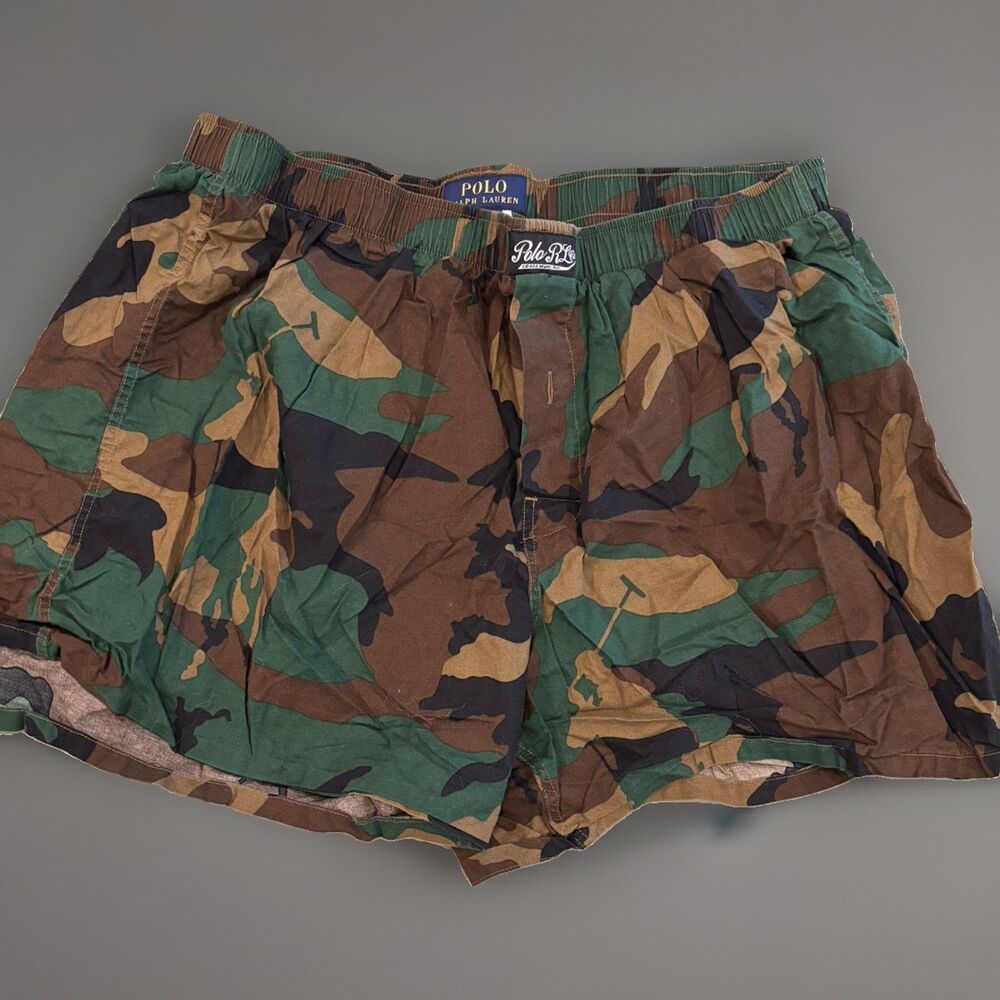 Polo Ralph Lauren Mens Multicolor Camouflage Comfort Sleepwear Shorts Size L XL